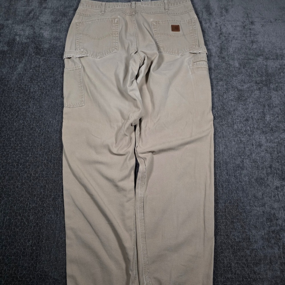 Carhartt B159 DKH Loose Fit Carpenter Pants Khaki Tan Mens 36x32 Workwear Canvas